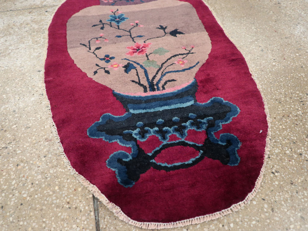 Vintage Chinese Deco Rug, No.31682 - Staging