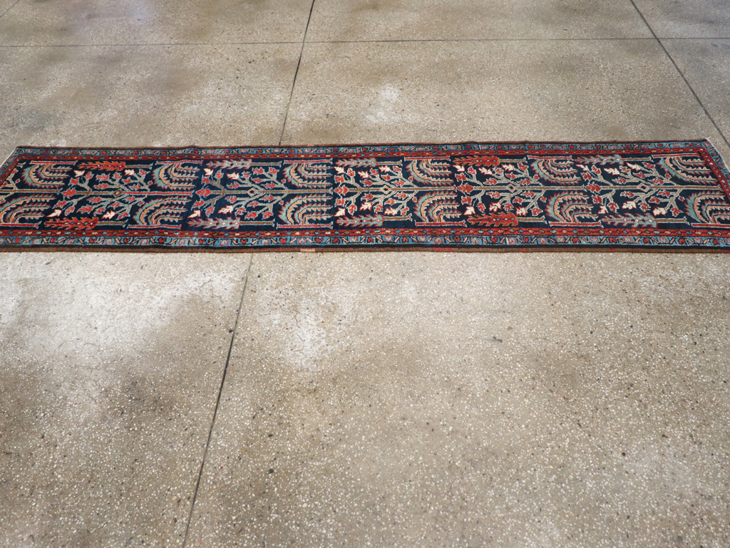 Antique Persian Heriz Runner, No.31684 - Staging