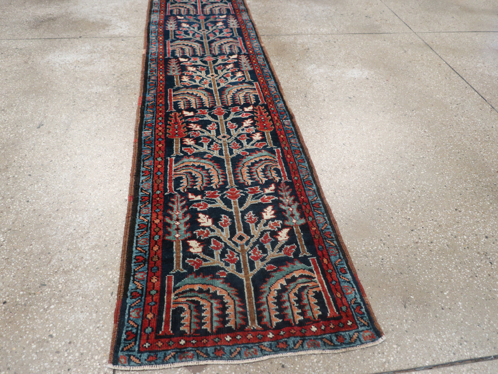 Antique Persian Heriz Runner, No.31684 - Staging