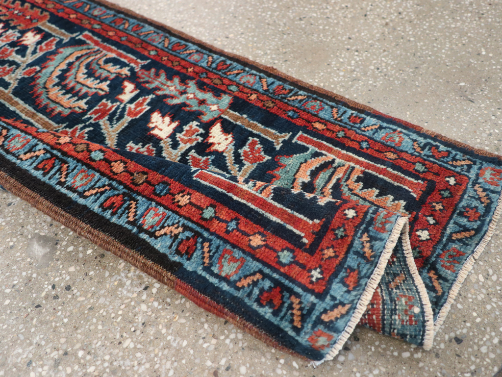 Antique Persian Heriz Runner, No.31684 - Staging