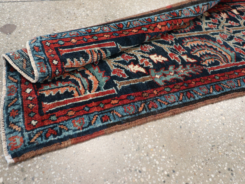 Antique Persian Heriz Runner, No.31684 - Staging