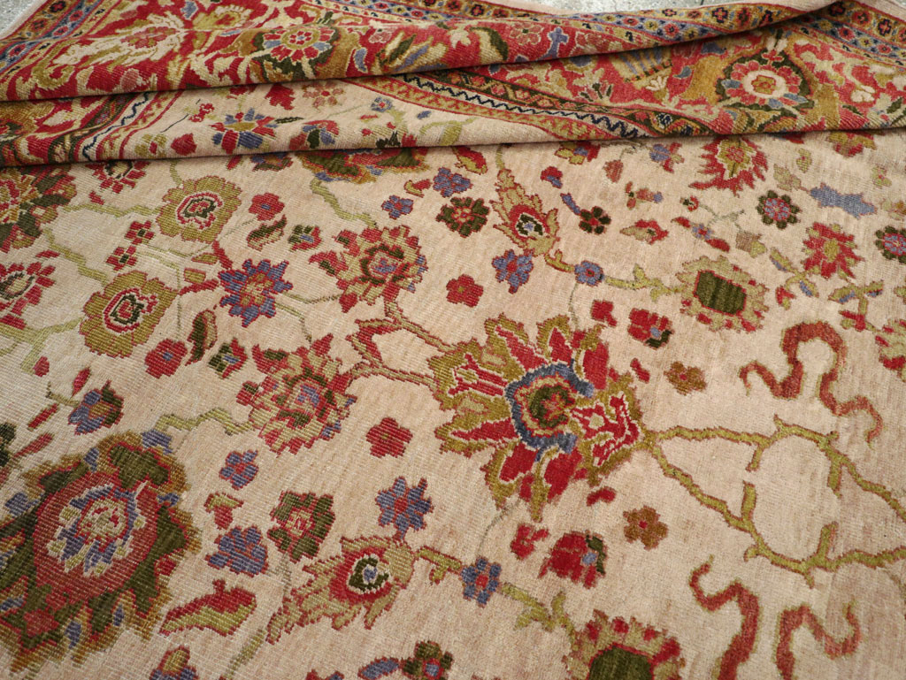 Antique Persian Mahal Large Room Size Carpet, No.31687 - Staging