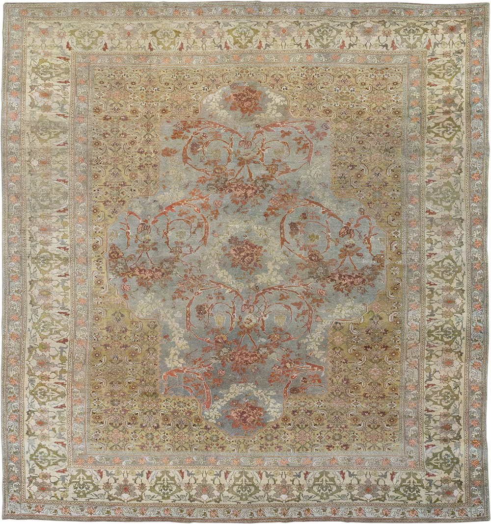 Antique Persian Bidjar Room Size Carpet, No.31694 - Staging