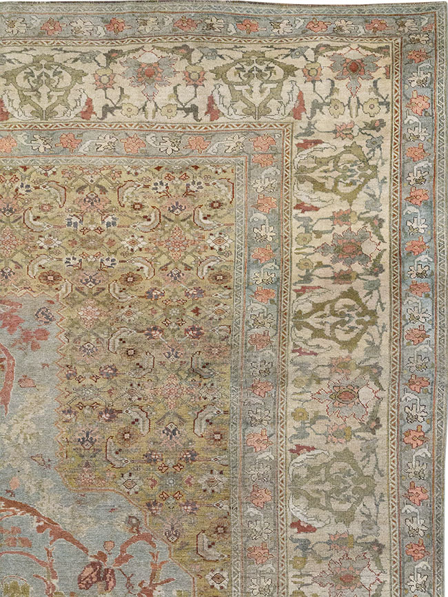 Antique Persian Bidjar Room Size Carpet, No.31694 - Staging