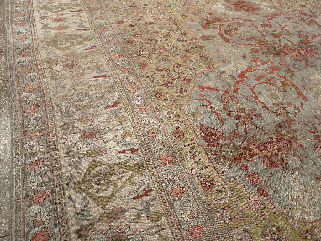 Antique Persian Bidjar Room Size Carpet, No.31694 - Staging