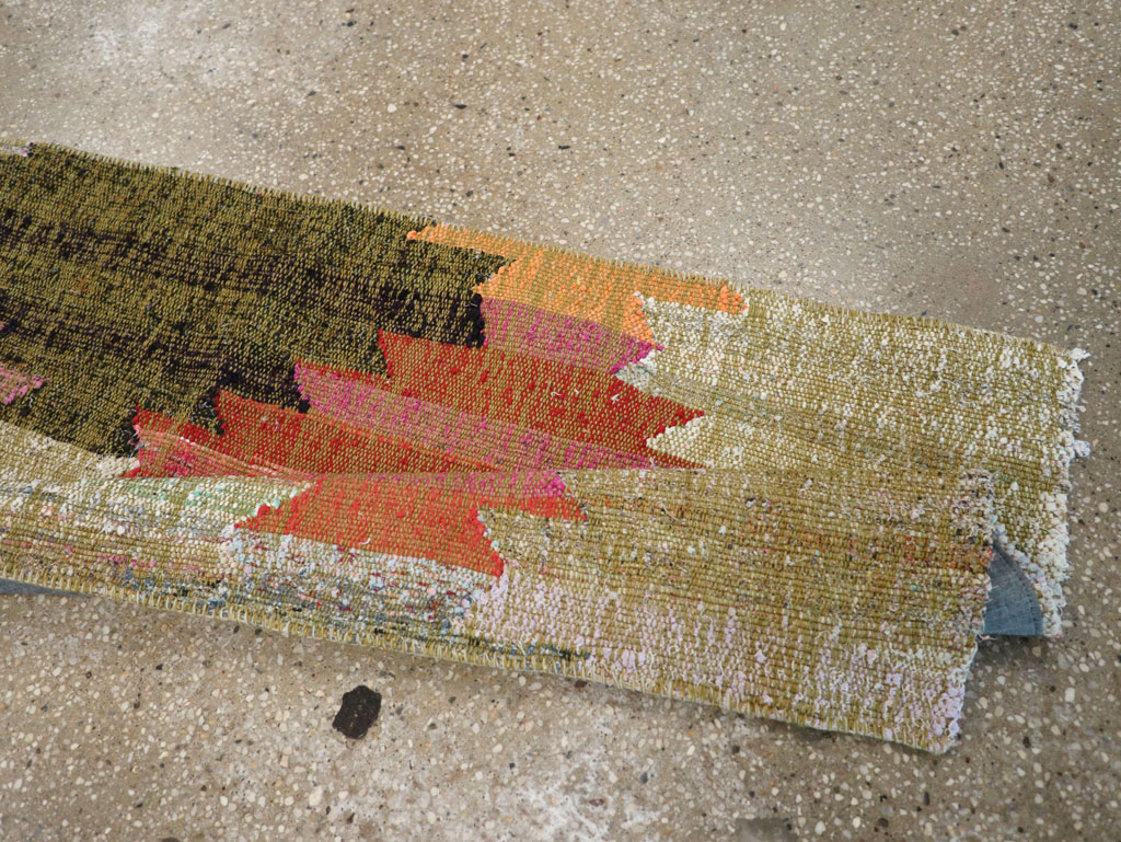 Modern Turkish Flatweave Runner, No.31697 - Staging