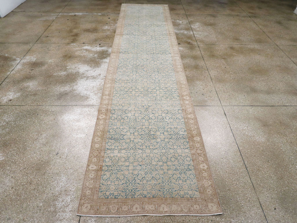 Antique Persian Tabriz Long Runner, No.31698 - Staging