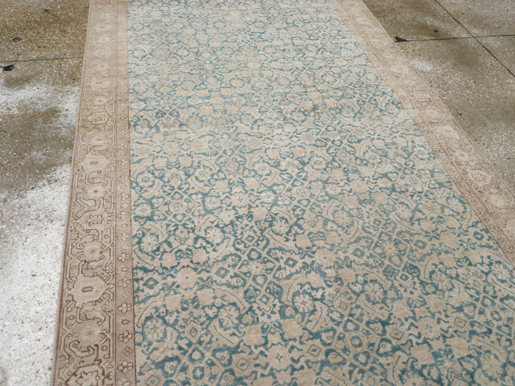 Antique Persian Tabriz Long Runner, No.31698 - Staging