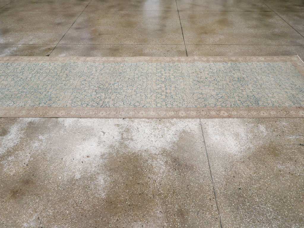 Antique Persian Tabriz Long Runner, No.31698 - Staging