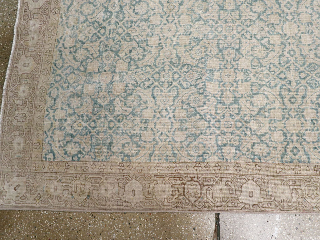 Antique Persian Tabriz Long Runner, No.31698 - Staging