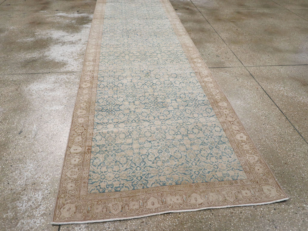 Antique Persian Tabriz Long Runner, No.31698 - Staging