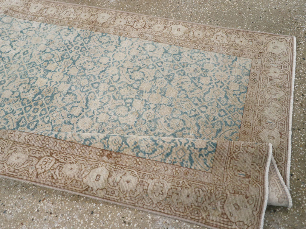 Antique Persian Tabriz Long Runner, No.31698 - Staging