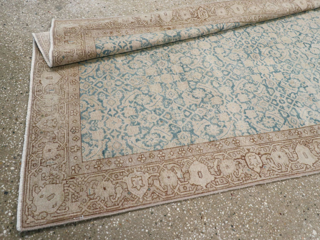 Antique Persian Tabriz Long Runner, No.31698 - Staging