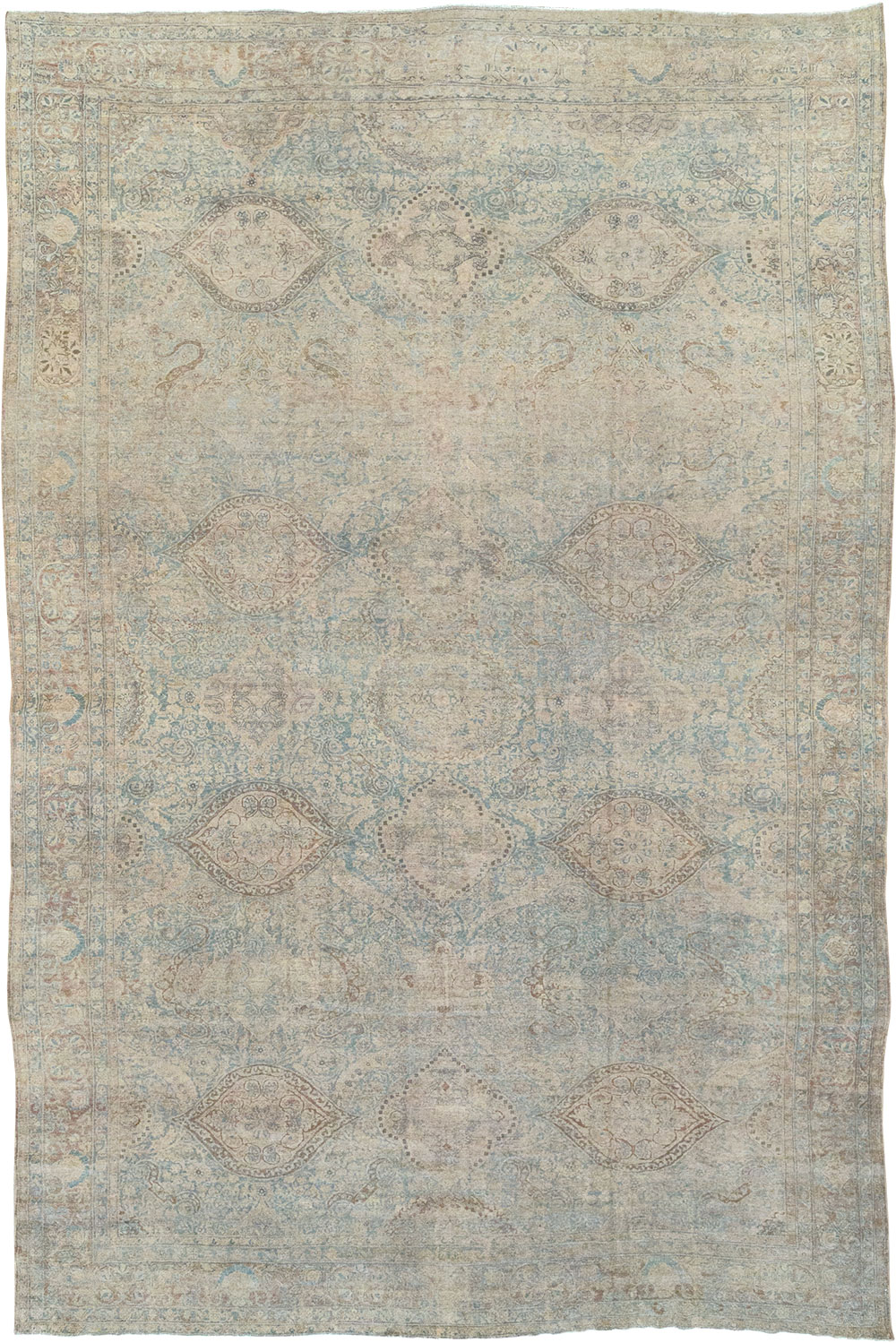 Antique Persian Lavar Kerman Large Carpet, No.31700 - Staging