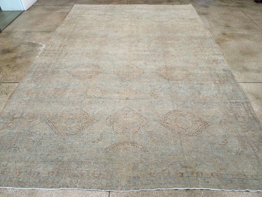 Antique Persian Lavar Kerman Large Carpet, No.31700 - Staging