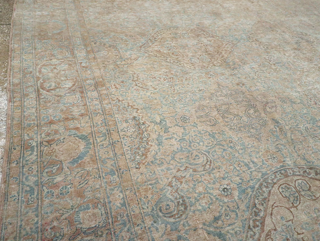 Antique Persian Lavar Kerman Large Carpet, No.31700 - Staging