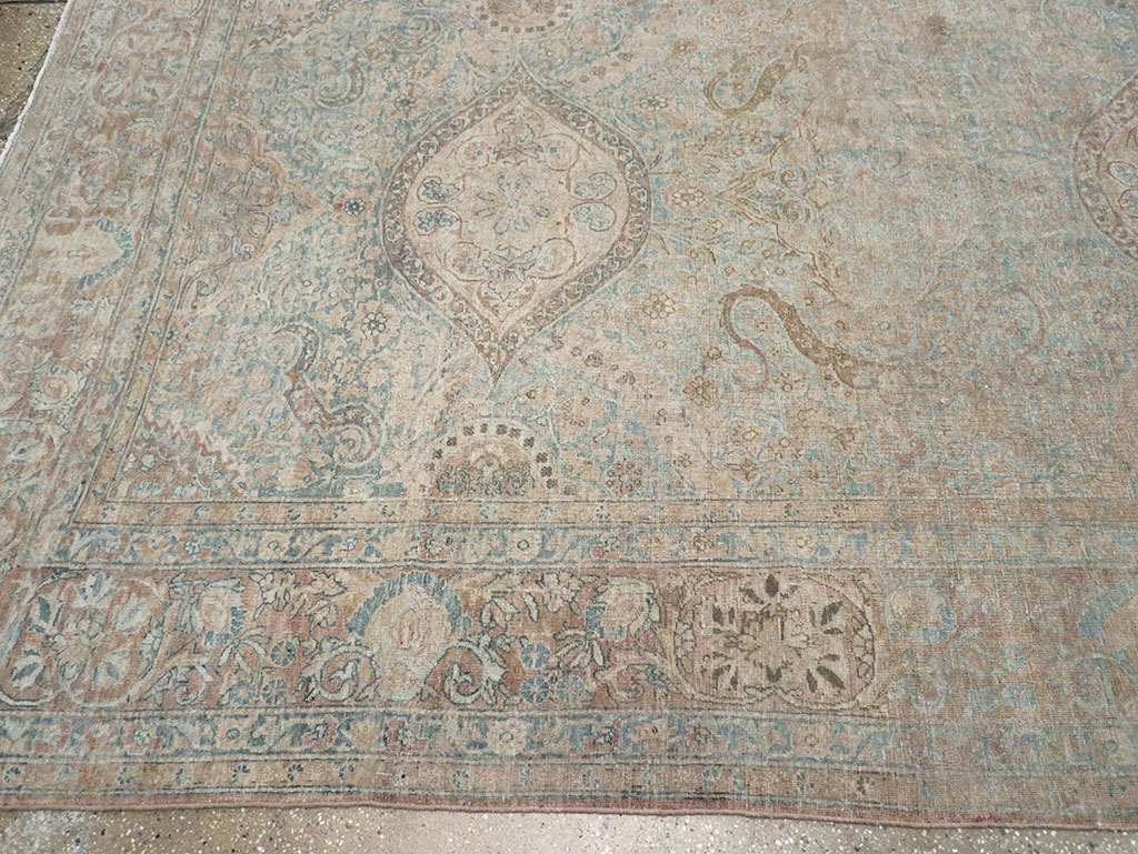 Antique Persian Lavar Kerman Large Carpet, No.31700 - Staging