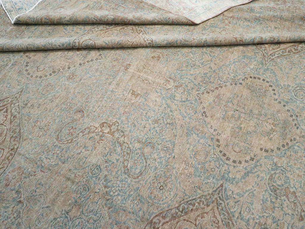 Antique Persian Lavar Kerman Large Carpet, No.31700 - Staging