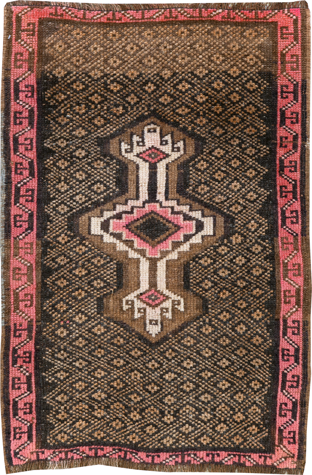 Vintage Turkish Anatolian Throw Rug, No.31707 - Staging