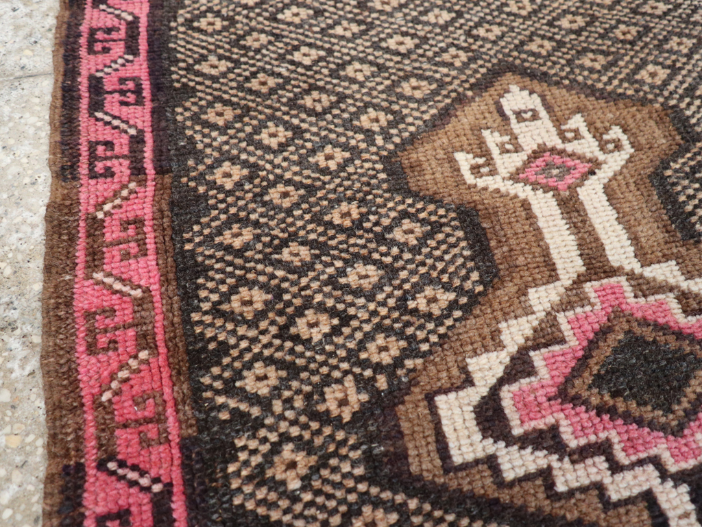 Vintage Turkish Anatolian Throw Rug, No.31707 - Staging