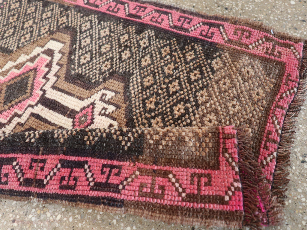 Vintage Turkish Anatolian Throw Rug, No.31707 - Staging