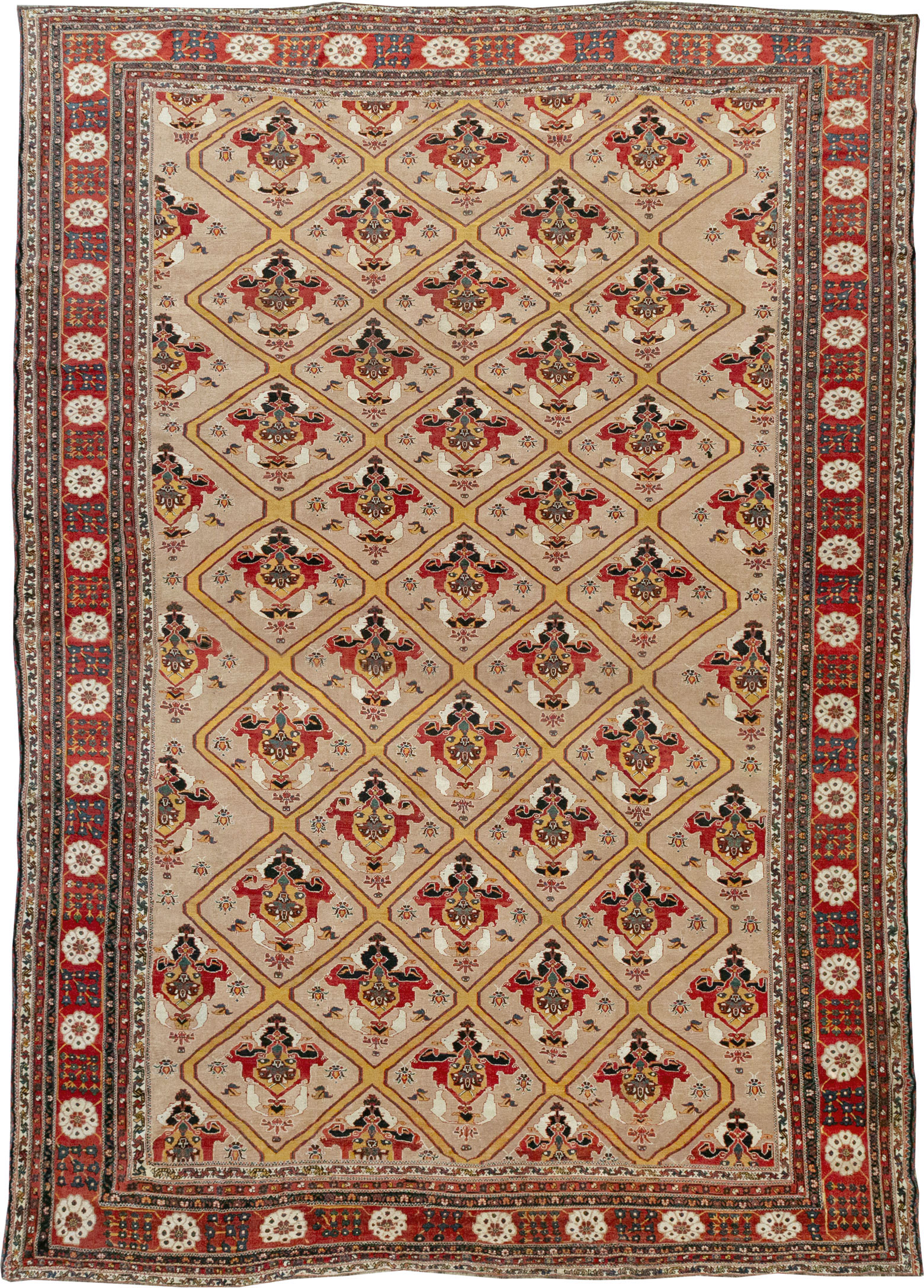 Antique Persian Bakhtiari Oversize Carpet, No.31708 - Staging