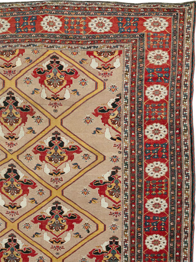 Antique Persian Bakhtiari Oversize Carpet, No.31708 - Staging