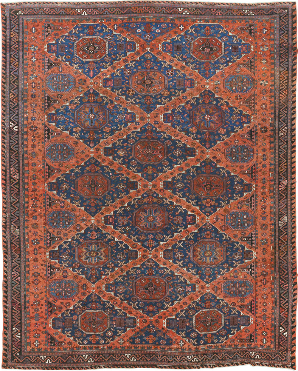 Antique Caucasian Soumak Large Carpet, No.31710 - Staging