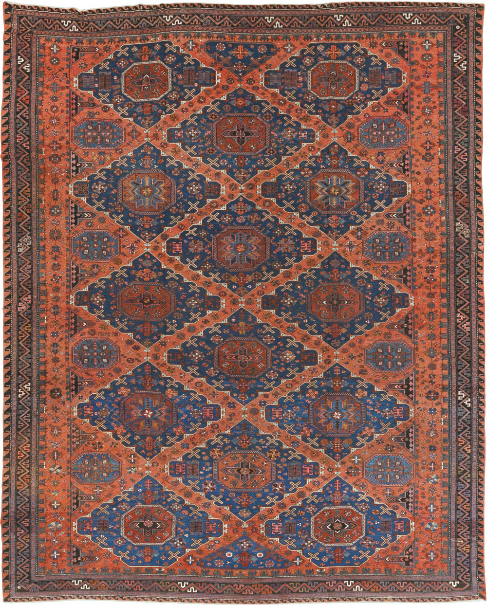 Antique Caucasian Soumak Large Carpet, No.31710 - Staging