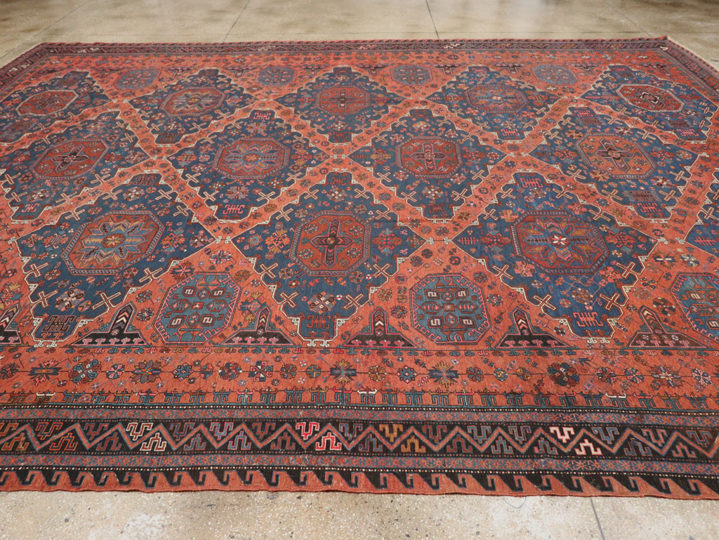 Antique Caucasian Soumak Large Carpet, No.31710 - Staging