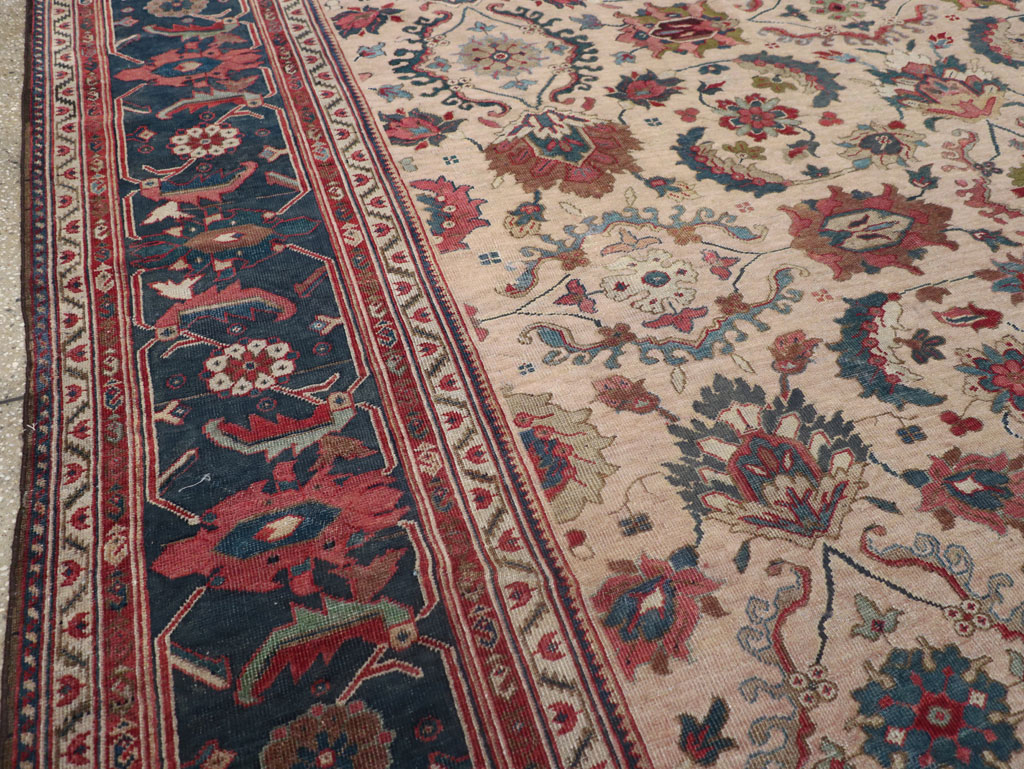Antique Persian Mahal Room Size Carpet, No.31712 - Staging