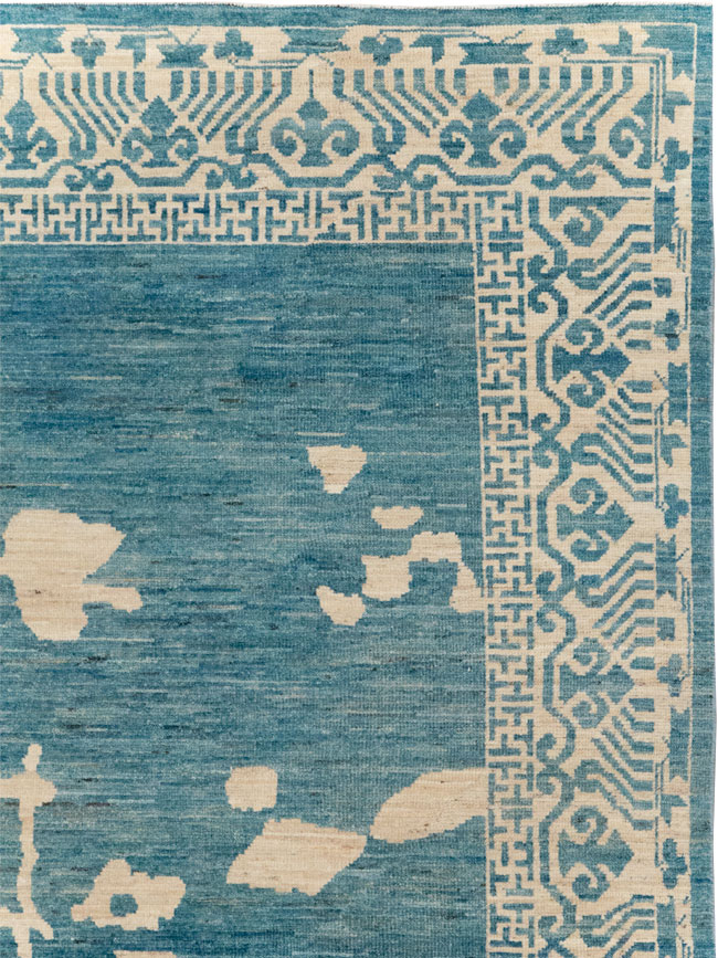 Modern East Turkestan Khotan Room Size Carpet, No.31714 - Staging