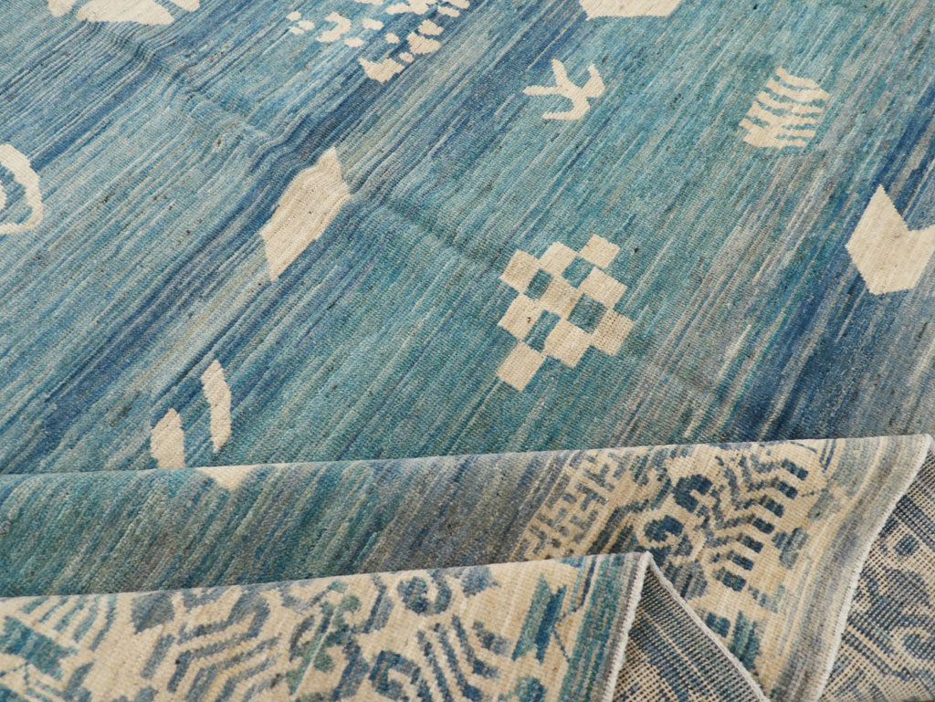 Modern East Turkestan Khotan Room Size Carpet, No.31714 - Staging