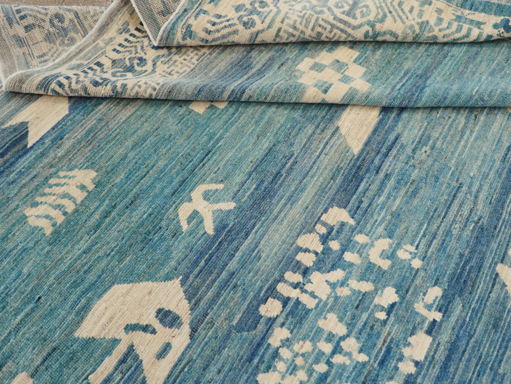 Modern East Turkestan Khotan Room Size Carpet, No.31714 - Staging