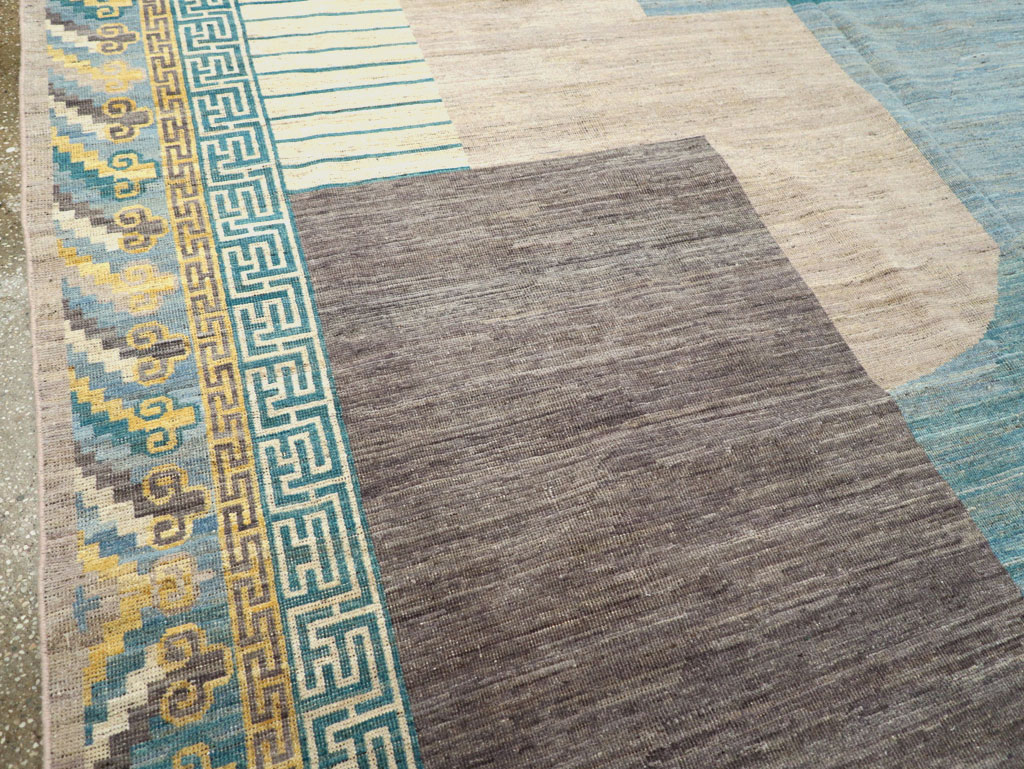 Modern East Turkestan Khotan Room Size Carpet, No.31715 - Staging