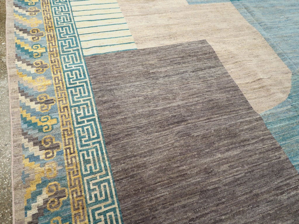 Modern East Turkestan Khotan Room Size Carpet, No.31715 - Staging