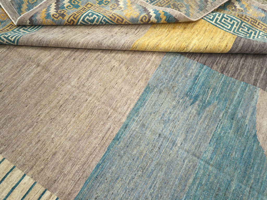 Modern East Turkestan Khotan Room Size Carpet, No.31715 - Staging