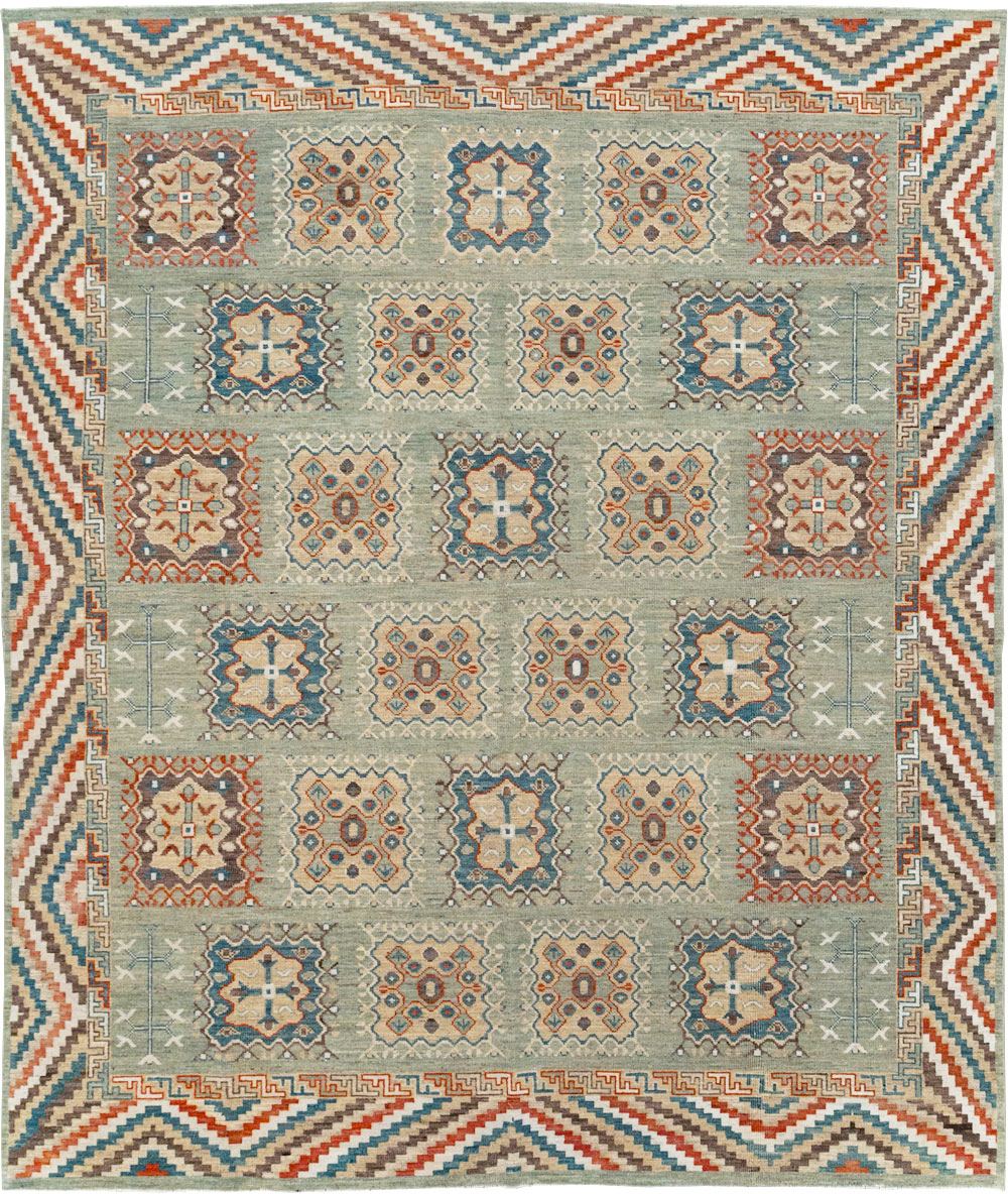 Modern East Turkestan Khotan Small Room Size Carpet, No.31717 - Staging