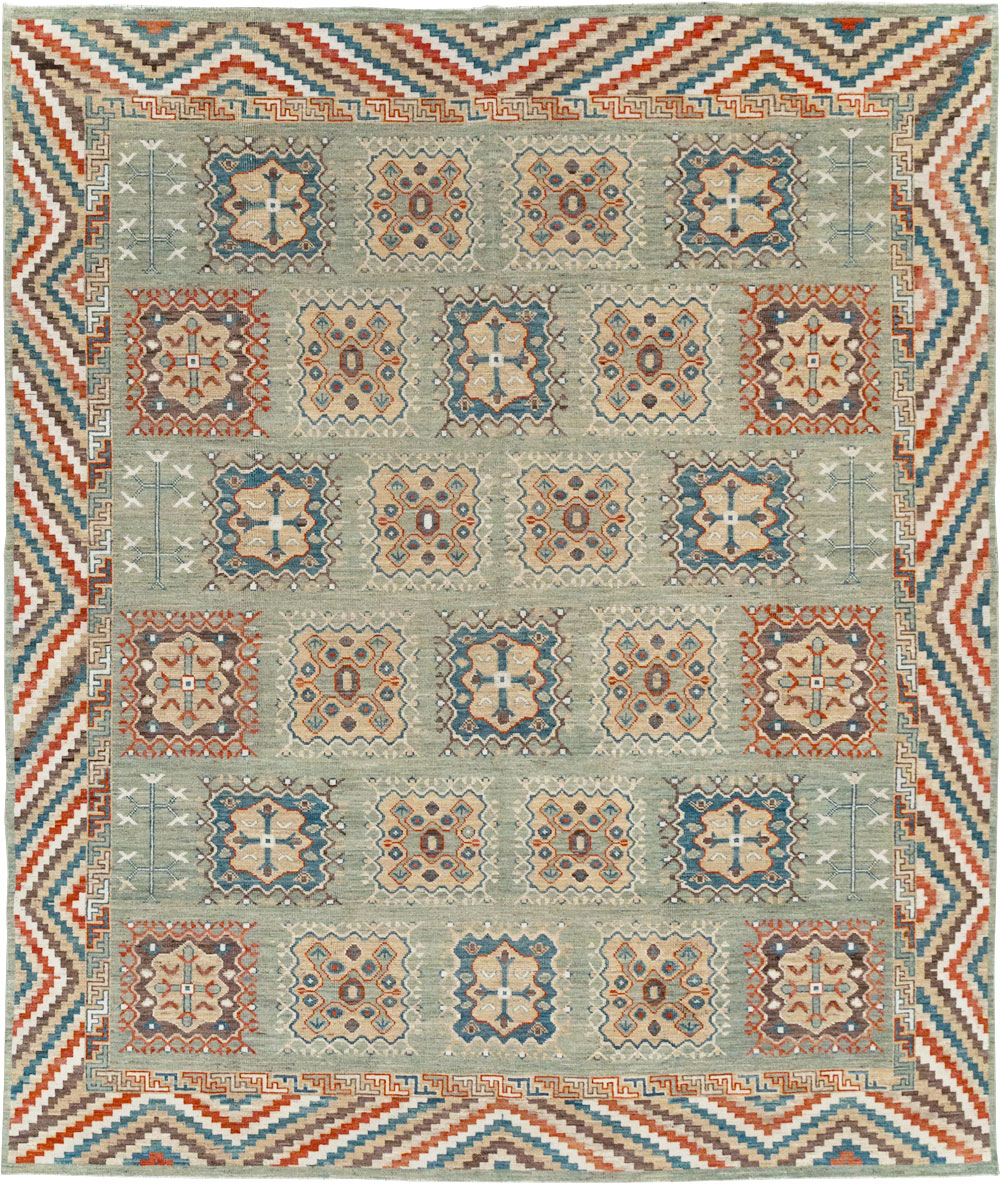 Modern East Turkestan Khotan Small Room Size Carpet, No.31717 - Staging