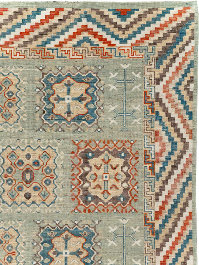 Modern East Turkestan Khotan Small Room Size Carpet, No.31717 - Staging