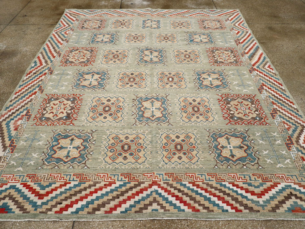 Modern East Turkestan Khotan Small Room Size Carpet, No.31717 - Staging