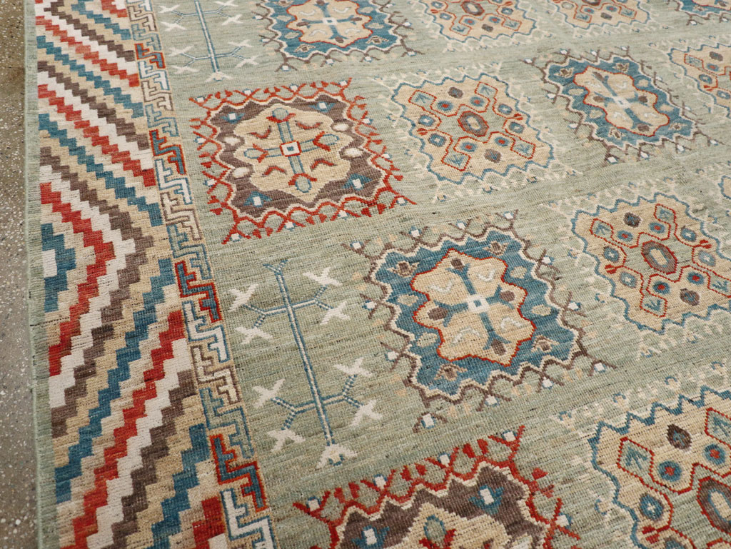 Modern East Turkestan Khotan Small Room Size Carpet, No.31717 - Staging