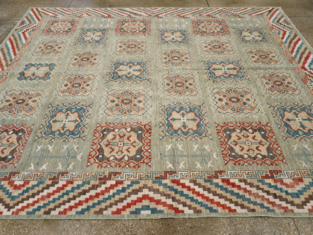 Modern East Turkestan Khotan Small Room Size Carpet, No.31717 - Staging