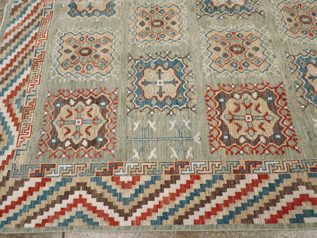 Modern East Turkestan Khotan Small Room Size Carpet, No.31717 - Staging
