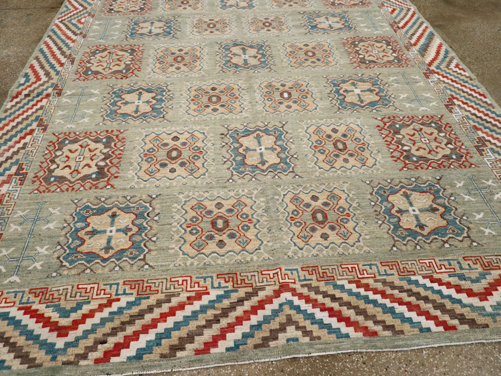 Modern East Turkestan Khotan Small Room Size Carpet, No.31717 - Staging