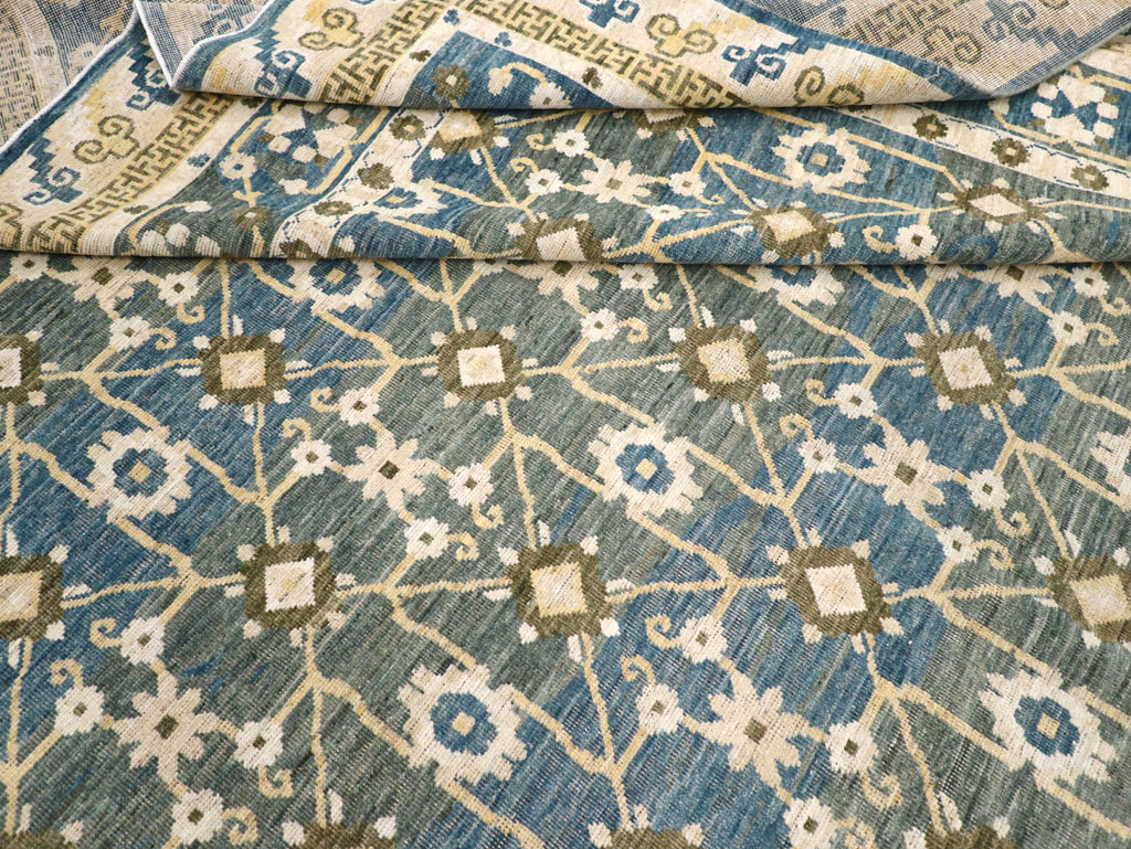 Modern East Turkestan Khotan Large Room Size Carpet, No.31721 - Staging