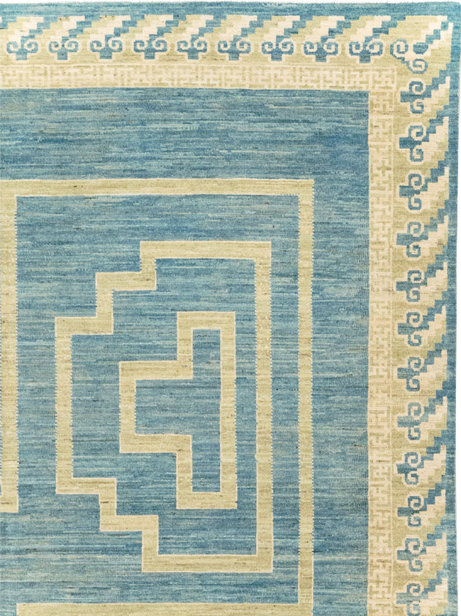African Tuareg Inspired Modern East Turkestan Khotan Room Size Carpet, No.31723 - Staging