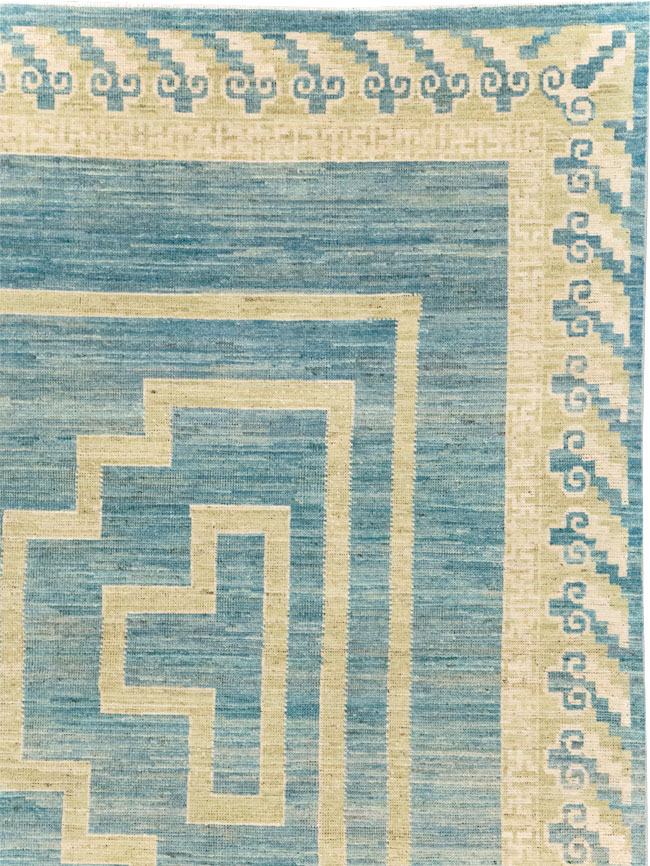 African Tuareg Inspired Modern East Turkestan Khotan Room Size Carpet, No.31723 - Staging