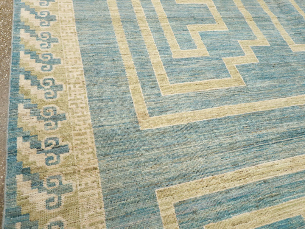 African Tuareg Inspired Modern East Turkestan Khotan Room Size Carpet, No.31723 - Staging