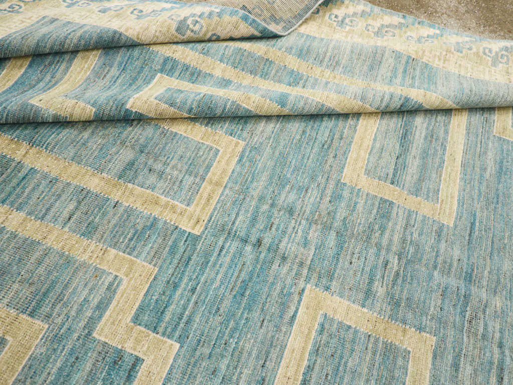 African Tuareg Inspired Modern East Turkestan Khotan Room Size Carpet, No.31723 - Staging